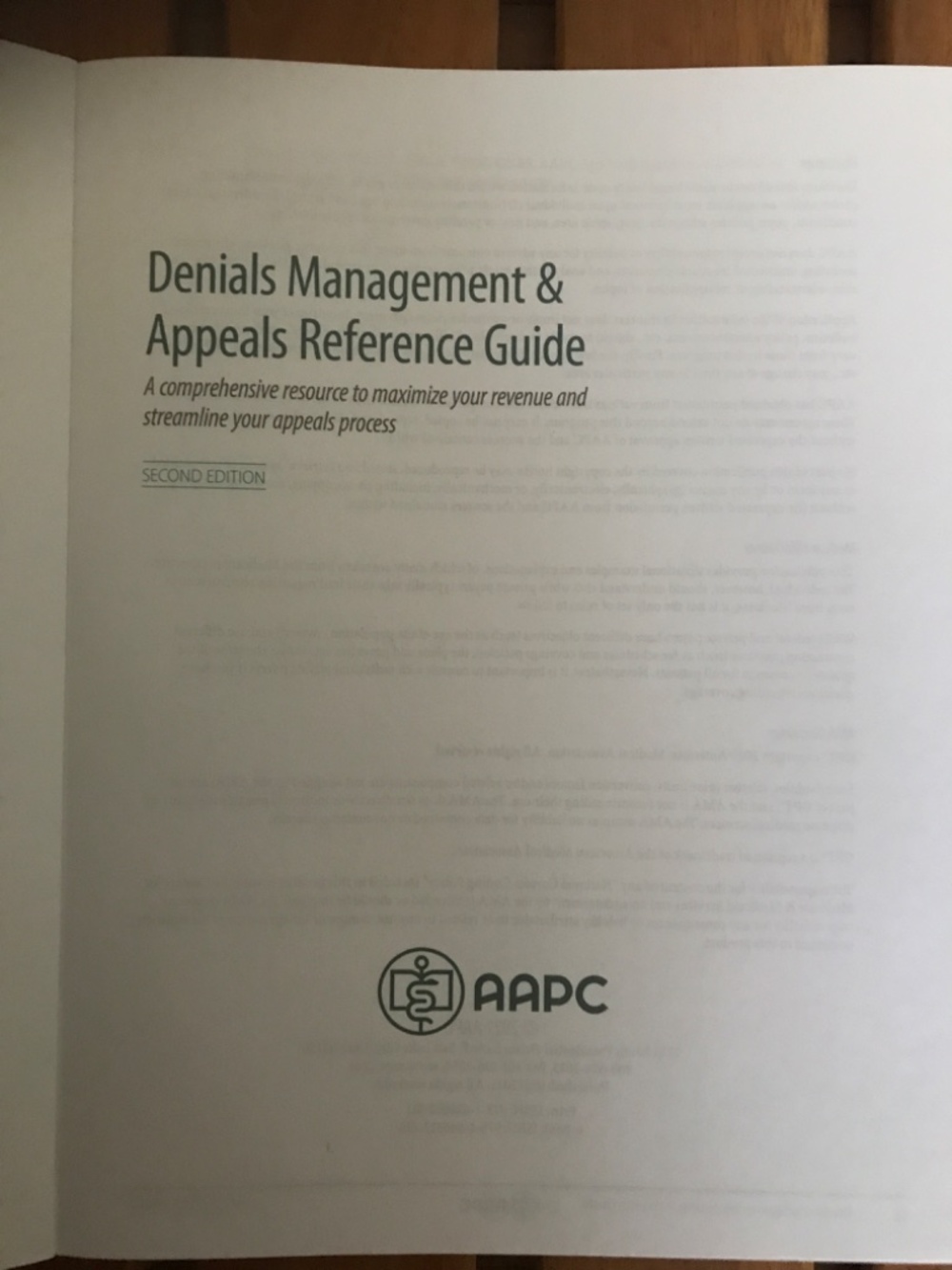 AAPC DENIAL MANAGEMENT & APPEALS REFERENCE GUIDE SECOND EDITION 2021 - Picture 3 of 5